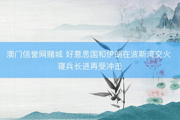 澳门信誉网赌城 好意思国和伊朗在波斯湾交火 寝兵长进再受冲击